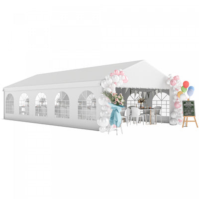 Outsunny 16'x32' Large Party Tent for Outdoor Events, White