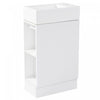 Ethan Meuble-lavabo de 18,6\" avec vasque et etagere reglable, Blanc