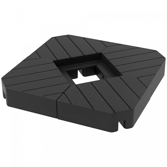 Outsunny Lot de 4 poids de base de parasol 132 lb eau ou 176 lb sable, noir