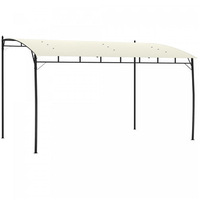 Outsunny 10' X 13' Pergola With Uv30+ Canopy, Steel Pergola Gazebo, Cream|Outsunny Pergola Avec Auvent Uv30+, Pergola Gazebo En Acier, Blanc Creme