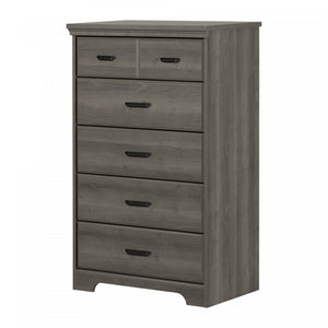 Versa Commode 5 Tiroirs - Erable Cendre