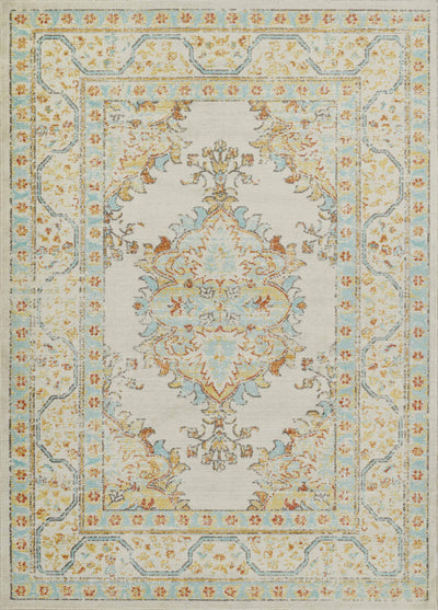 Esme Traditional 6'7" x 9'6" Area Rug in Ivory Indoor Area Rug | Tapis Traditionnel Esme 6'7" x 9'6" en Ivoire
