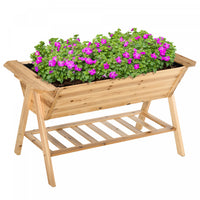 Outsunny Jardiniere Sur Pieds Potager Avec Etagere Inferieure Tablettes Laterales Tissu Non-tisse Tr