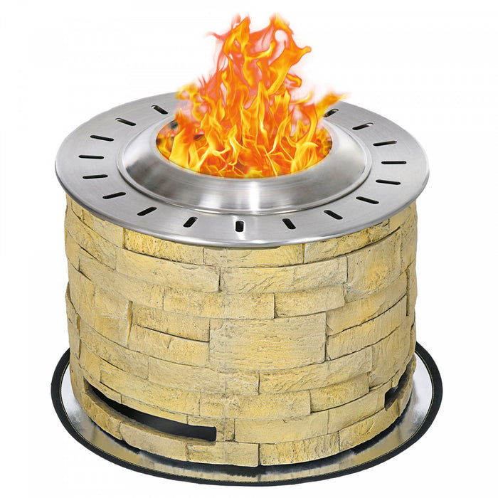Outsunny Foyer Sans Fumee Avec Tapis, 20\" Firepit, Oxyde De Magnesium