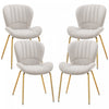 HOMCOM Dining Chairs Set of 4 with Cushioned Backrest