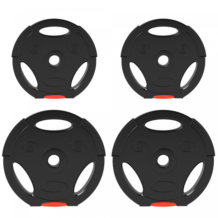 Soozier Lot De 4 Plaques De Poids Avec 3 Poignees, 2 X 22 Lb + 2 X 11 Lb
