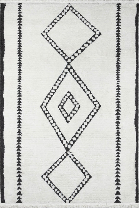 Tapis Contemporain Zelda 9'10\" x 12'10\" en Ivoire