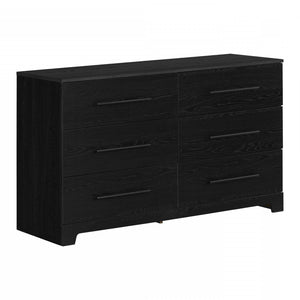 Commode Primo à 6 tiroirs - chêne noir
