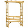 Outsunny Banc En Bois Pour 2 Personnes Pour Vigne/plante Grimpante