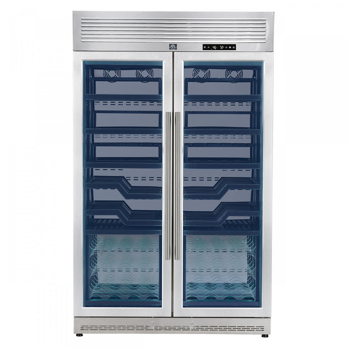 Cave a vin Abruzzo de 48\" double zone, capacite de 102 bouteilles, 24 pi³, en acier inoxydable-FWCDR6610-48S