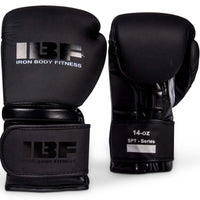 Gants de boxe de série Blackout Iron Body Fitness IBF - 14 oz