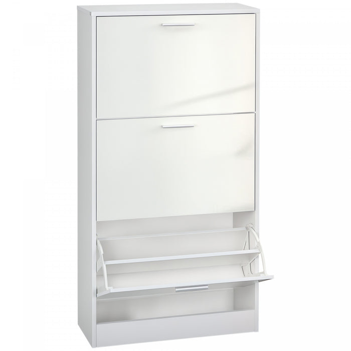 HOMCOM Rangement etroit pour chaussures avec 3 tiroirs a bascule