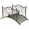 Outsunny Pont De Jardin En Metal De 4 Pieds Pont Decoratif En Arc Avec Garde-corps Bronze Noir