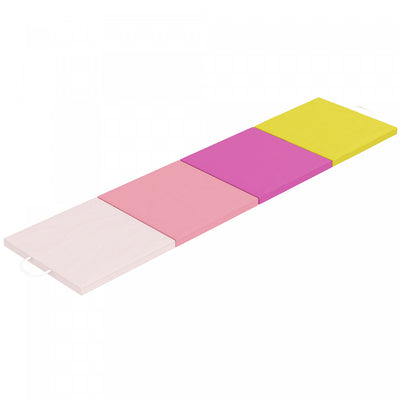 Soozier 8ft Folding Gymnastics Mat, Thick Exercise Mat with Carry Handles