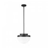 Suspension A 1 lampe Dahlia De 12 po, Noire