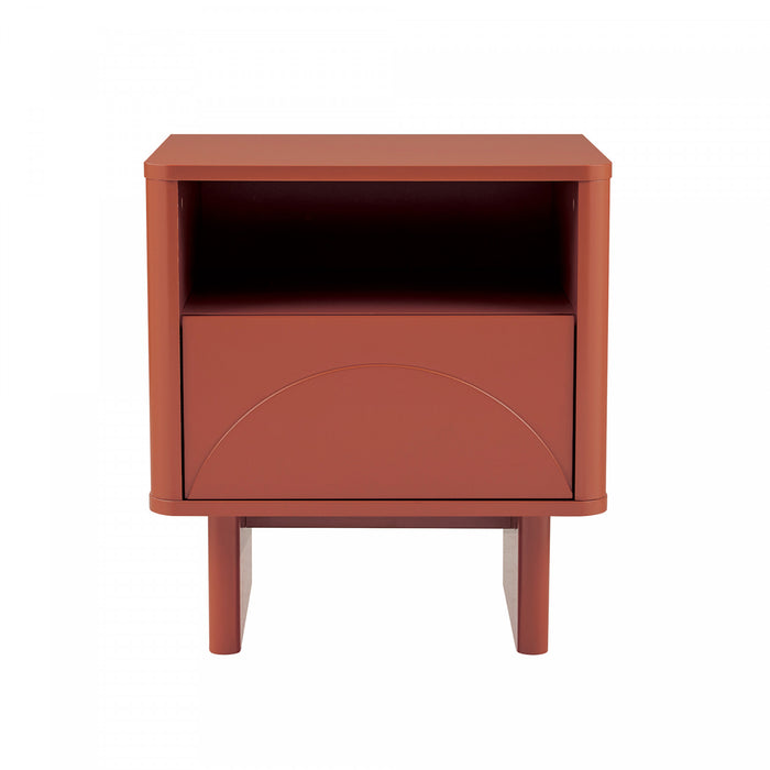 Table de nuit Ella Modern 20\" en terre cuite (1 tiroir)
