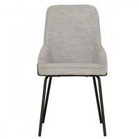  Chaise d'appoint de salle a manger Thora rembourree taupe (ens. de 2)