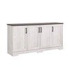Console Rustic Ridge de Prepac à 4 portes - blanc délavé
