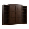 Grand lit escamotable mural Pur de Bestar de 115 po avec 2 meubles de rangement