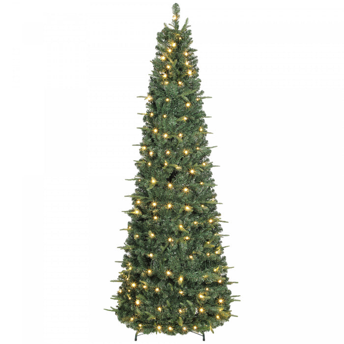 HOMCOM Sapin de Noel Pop Up Pre-illumine de 7 pieds, Sapin de Noel Pliable, Vert