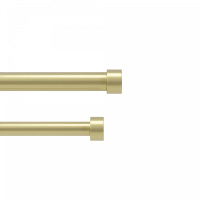 Umbra Cappa Brass Expandable Double 1" Curtain Rod - 66"-120" | Tringle à rideaux extensible double Cappa de Umbra laiton de 1 po - 66 po à 120 po