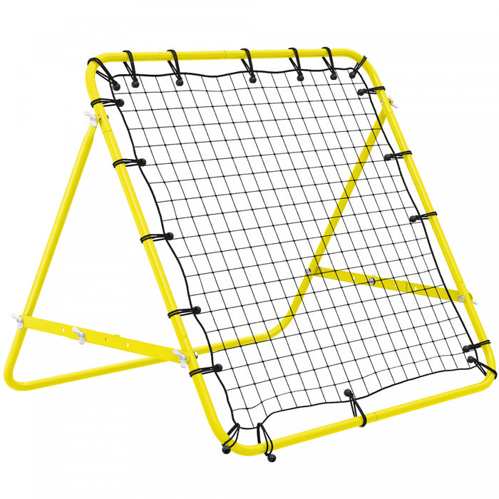 HOMCOM Filet de rebond pour entrainement au football Cible de rebond, Jaune