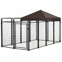 Pawhut Chenil D'exterieur Pour Chien Avec Auvent Etanche, Enclos Pour Chien Avec Maillon De Chaine G