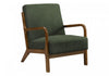 Monarch Specialties - Chaise D'Appoint, 34\"H, Rembourre, Salon, Chambre A Coucher, Vert, Bois Noyer Brun