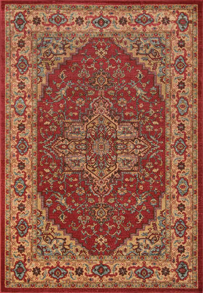 Elara Traditional 9'3" x 12'6" Area Rug in Red Indoor Area Rug | Tapis Traditionnel Elara 9'3" x 12'6" en Rouge