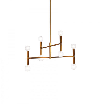 Dainolite Ava 8 Light Chandelier Vintage Bronze Lamp|Lustre Ava de Dainolite avec fini bronze rétro et 8 ampoules