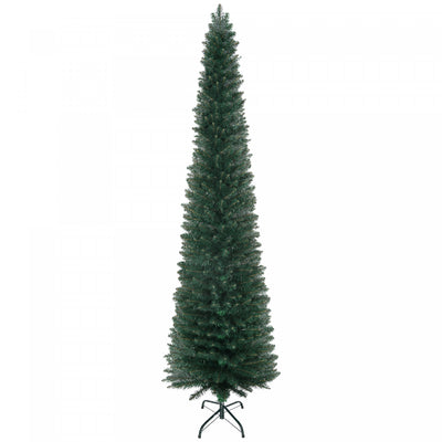 Homcom 7ft Artificial Christmas Tree Holiday Pencil Tree Indoor|Homcom 7ft Arbre De Noel Artificiel Vacances Crayon Arbre Interieur