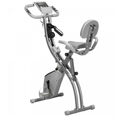 Soozier 3 In 1 Folding Exercise Bike W/ 8-level Magnetic Resistance, Grey|Soozier Velo D'exercice 2 En 1 Stationnaire Pliable, Bleu