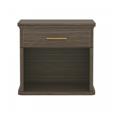 Clifford Traditional Nightstand in Walnut (1-Drawer) | Table de nuit traditionnelle Clifford en noyer (1 tiroir)
