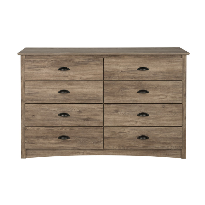 Commode Salt Spring à 8 tiroirs - gris délavé
