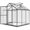 Outsunny Serre En Polycarbonate De 8' X 6' X 6.4' Avec Gouttieres