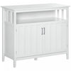HOMCOM Buffet Console Rangement Armoire 2 Portes Blanc