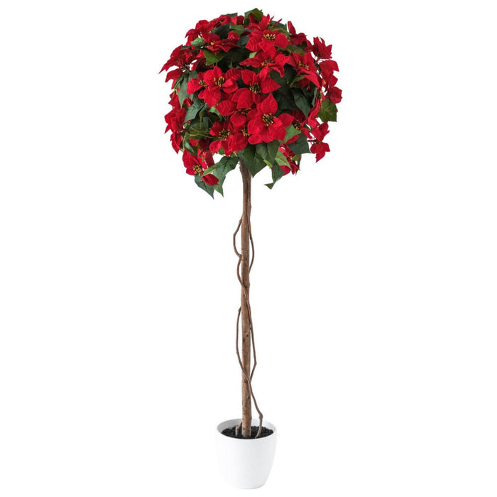 Arbre poinsettia rouge de 59 po