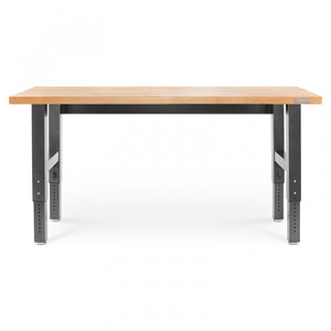 Établi de 6 pi à hauteur réglable en bois franc de Gladiator - granite martelé