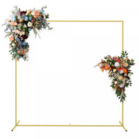 Outsunny 6.6ft X 6.6ft Or Mariage Arch Toile De Fond Stand Pour La Fete