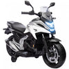 Qaba Motorcycle Electrique Honda Licensee 12v, Conduite Sur Moto A Batterie Pour Les Enfants Avec Des Phares Roues D'entrainement, Musique, Pour 3 A 6 Ans, Blanc