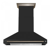  Hotte de cuisiniere murale Aria de 48 po, noir-FRHWM5095-48BLK