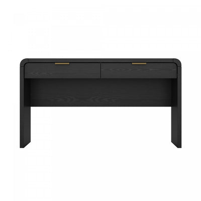 Grace Modern 54" Office Desk in Black and Gold (2-Drawer) | Bureau moderne Grace 54" en noir et or (2 tiroirs)