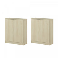  Ensemble de 2 dessertes Arum avec 2 portes - chêne blanchi
