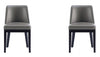 Ensemble 2 chaises de salle à manger modernes Gansevoort de Manhattan Comfort en similicuir - gris galet