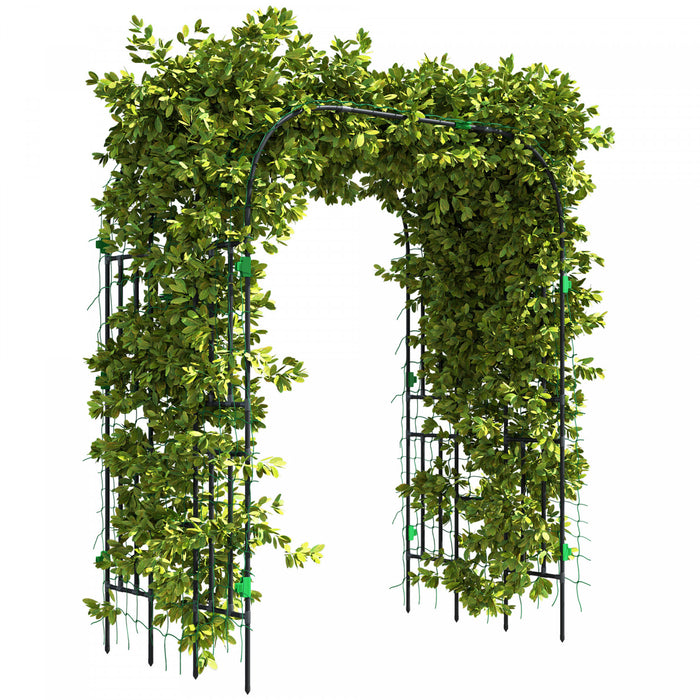 Outsunny Treillis D'arche De Jardin De 8 Pi De Haut Pour Plantes Grimpantes