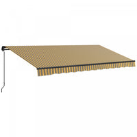 Outsunny 15' X 10' Auvent Retractable, Abri Pare-soleil, Jaune