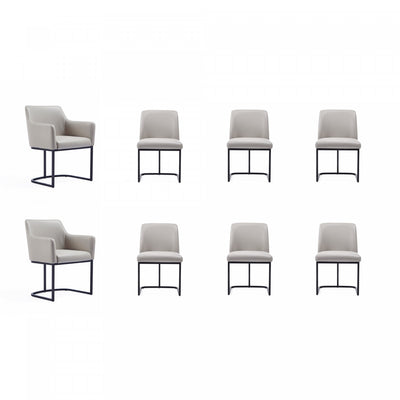 Serena Modern 8-Piece Dining Set in Light Gray Dining Chair | Ensemble de salle a manger moderne Serena 8 pieces en gris clair