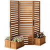 Outsunny Ecran De Confidentialite Avec 4 Lits Sureleves, Trous De Drainage
