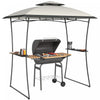 Outsunny Tonnelle De Barbecue A Deux Niveaux 8' X 5', Gris Clair