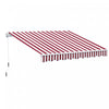 Outsunny Abri D'auvent Retractable Manuel Avec Manivelle 10' X 8', Rouge